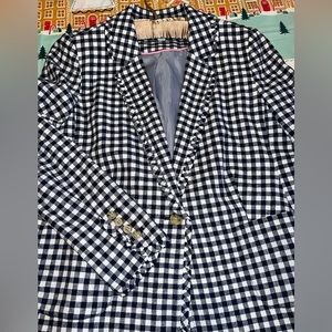 Crown and Ivy blue gingham check blazer